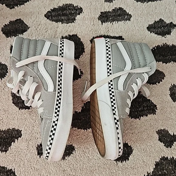 Vans Old Skool Ska-Hi Gray Suede Canvas Shoes Size 1 - Picture 6 of 9